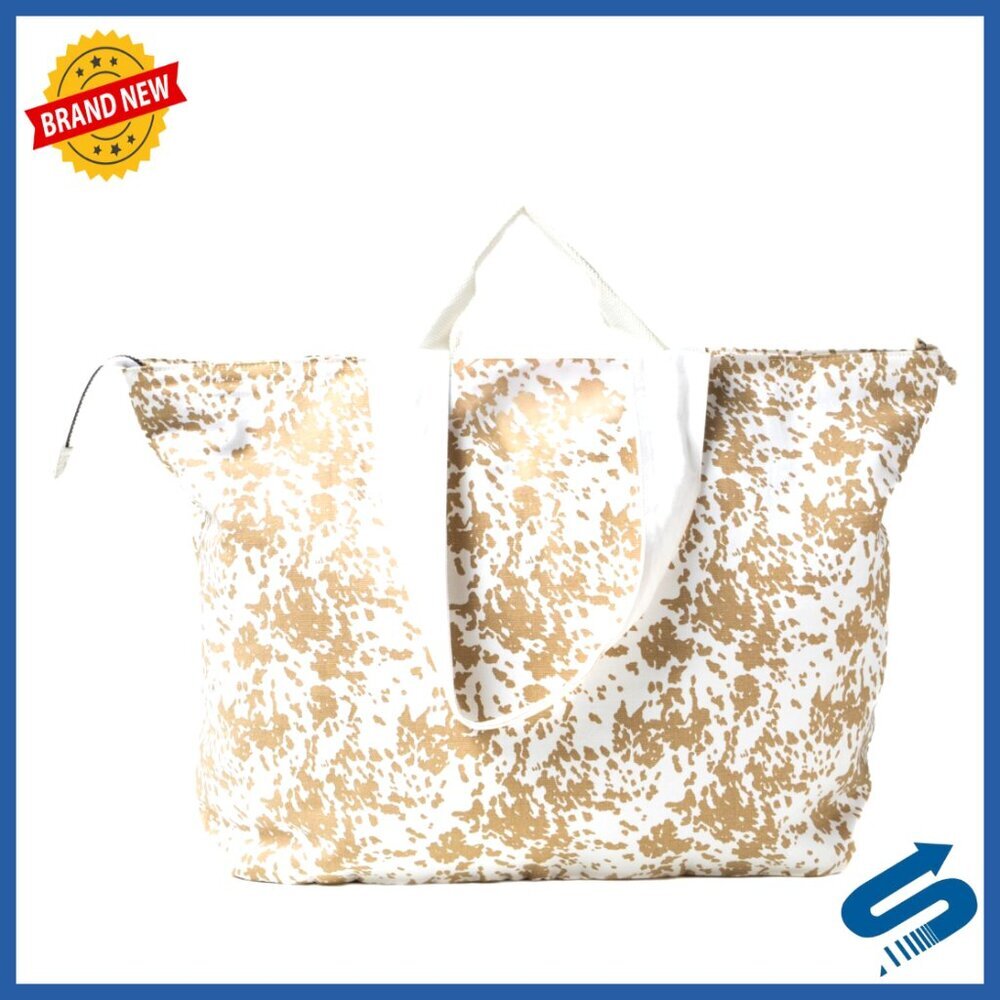 Extra Large Canvas Tote Waterproof Beach Bag with Pockets Travel Essential